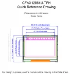CFAX12864UTFH Mechanical Drawing CFAX12864UTFH Mechanical Drawing