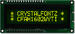 16 x 2 parallel character LCD,Yellow-Green characters on dark background,LED backlight CFAH1602W-YTI-JP