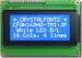 16 x 4 parallel character LCD,White characters on blue background,LED backlight CFAH1604A-TMI-JP