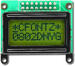 Sunlight readable, low-power 8x2 character LCD, dark text. Sitronix ST7066U (HD44780 compatible) controller. CFAH0802D-NYG-JP