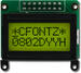 8x2 sunlight readable character LCD, Dark text. Sitronix ST7066U (HD44780 compatible) controller. CFAH0802D-YYH-JP