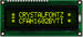High contrast 16x2 character LCD, yellow text. Sitronix ST7066U controller. CFAH1602B-YTI-JT