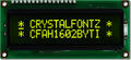16x2 Yellow on Dark Character LCD