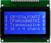 Transmissive white on blue 16x4 parallel character LCD with an LED backlight. CFAH1604B-TMI-ET