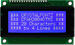 20x4 character LCD module, White characters on a blue background, LED backlight. CFAH2004D-TMI-ET