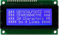 White on Blue 20x4 Character LCD