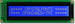 Blue 24x2 parallel character LCD, White characters on a blue background, LED backlight. CFAH2402A-TMI-JT
