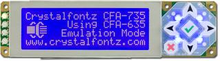 USB + Full Swing RS-232 20x4 Character LCD (CFA735-TML-KT37)