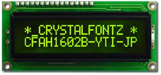 EOL 16x2 FSTN Negative Character LCD (CFAH1602B-YTI-JP)