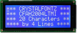 20x4 Character LCD White on Blue (CFAH2004L-TMI-JT)