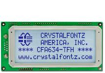20x4 Logic Level Inverted Serial Character LCD CFA634-TFH-KN