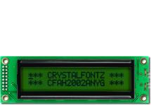 Green 20x2 Standard Character  LCD CFAH2002A-NYG-JT