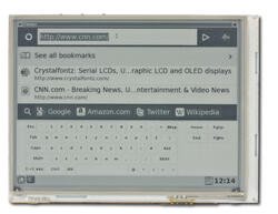 Sample Web Page View With Touch Screen - CFA-10032 On Board Sample Web Page View With Touch Screen - CFA-10032 On Board