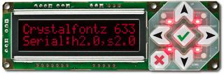 Red 16x2 RS232 Character LCD (CFA633-RDI-KS)