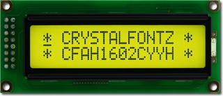 Sunlight Readable Yellow 16x2 Character LCD (CFAH1602C-YYH-JTV)