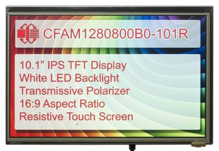 10.1" HDMI Resistive Touch TFT LCD (CFAM1280800B0-101R)