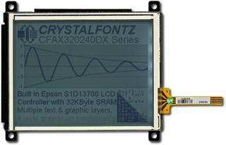 320x240 Resistive Touch Monochrome LCD (CFAX320240DX-TFH-T-TS)