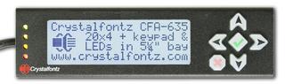 20x4 USB LCD Display in Steel Enclosure Black on Gray (XES635BK-TFK-KU)