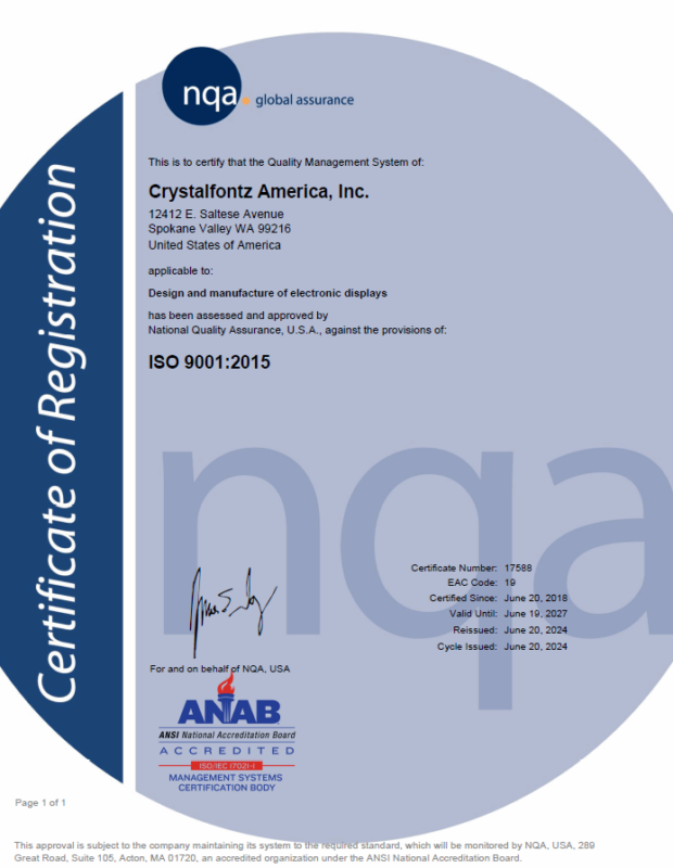 ISO9001:2015 Certificate