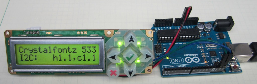 Arduino_I2C_LCD_CFA533_Powered_On