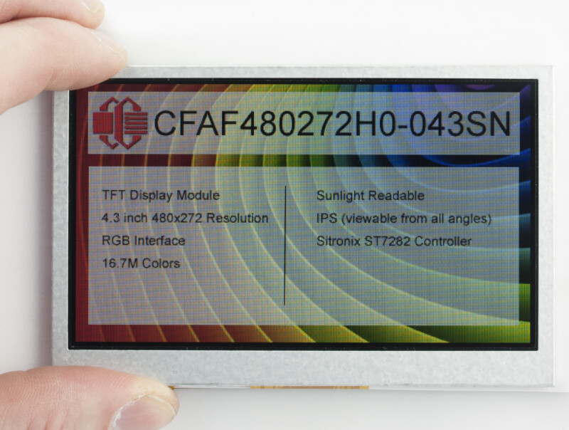 480x272 Non-Touch TFT Display