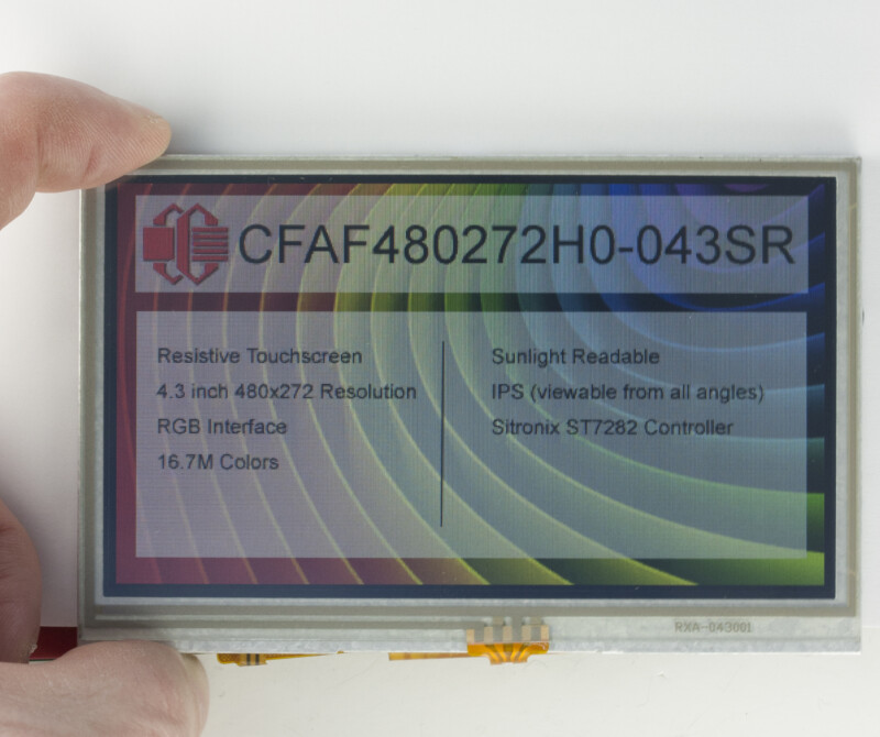 480x272 Resistive Touch TFT Display