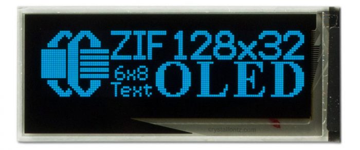 128x32 OLED Blue - Crystalfontz America