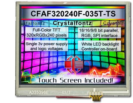 TFT touchscreen - crystalfontz.com