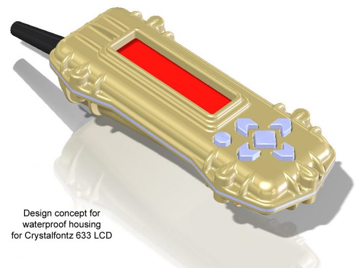 Waterproof 633 Keypad Display Concept Drawing