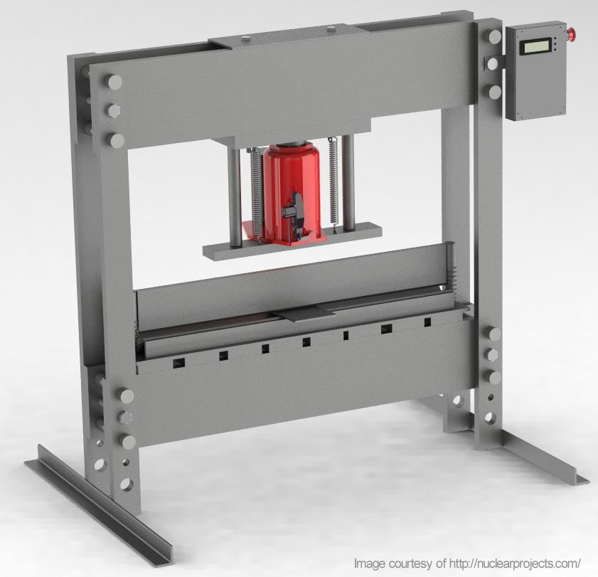 32 Ton Hydraulic Press Brake - image courtesy of http://nuclearprojects.com/