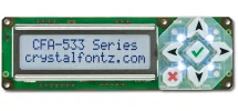 Light Blue Serial 16x2 Character LCD CFA533-TFH-KL