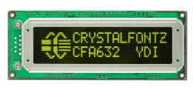 Dark 16x2 Character Serial LCD CFA632-YDI-KN
