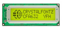 Serial Yellow-Green 16x2 Character LCD CFA632-YFH-KL