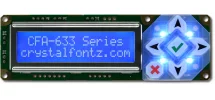 Blue 16x2 Character USB LCD Display CFA633-TMI-KU