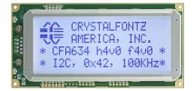 Light Blue 20x4 Character I2C LCD CFA634-TFH-KC