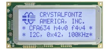 Light Blue 20x4 Character I2C LCD CFA634-TFH-KC