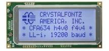 20x4 Logic Level Inverted Serial Character LCD CFA634-TFH-KN