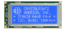 Blue 20x4 Character I2C LCD CFA634-TMI-KC