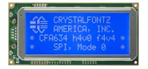 White on Blue SPI 20x4 Character LCD CFA634-TMI-KP