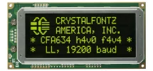 Logic Level Serial 20x4 Character LCD CFA634-YDI-KL