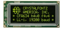 Serial Inverted Logic Level 20x4 Character LCD CFA634-YDI-KN