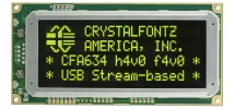 High Contrast 20x4 Character USB LCD Module CFA634-YDI-KU