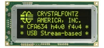 High Contrast 20x4 Character USB LCD Module CFA634-YDI-KU