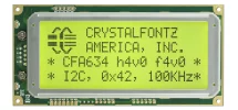 Yellow 20x4 Character I2C LCD CFA634-YFH-KC