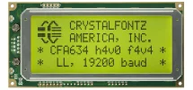 20x4 Logic Level Serial Character LCD CFA634-YFH-KL