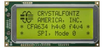 Yellow-Green 20x4 Character SPI LCD CFA634-YFH-KP