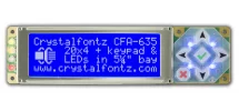 Dark Blue 20x4 Character Serial LCD CFA635-TML-KL