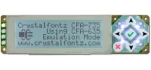 20x4 Character Serial LCD Display CFA735-TFK-KR