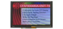 5" 800x480 Touch Screen Color TFT CFAF800480A-050T-TS