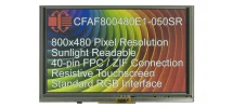 5" IPS Sunlight Readable Resistive Touchscreen TFT Display CFAF800480E1-050SR